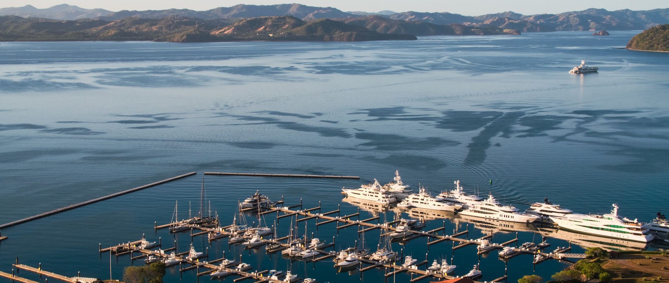 Yachts moored on the Pacific off Guanacaste